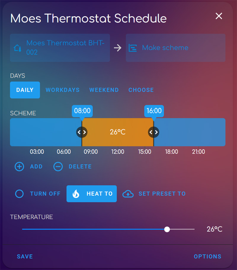 Scheduler Card and Component for Home Assistant Times and Dates