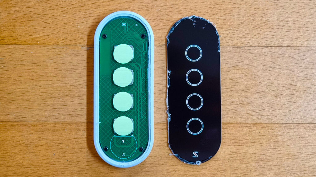 tuya 4-button zigbee touch remote buttons underneath