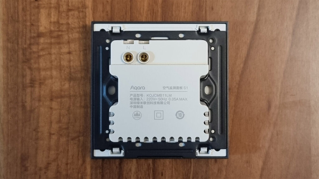 Aqara S1 Air Quality Monitoring Panel KQJCMB11LM Back Side