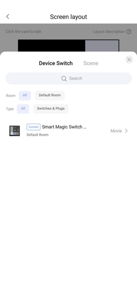 Aqara S1E Smart Magic Switch Screen Layout