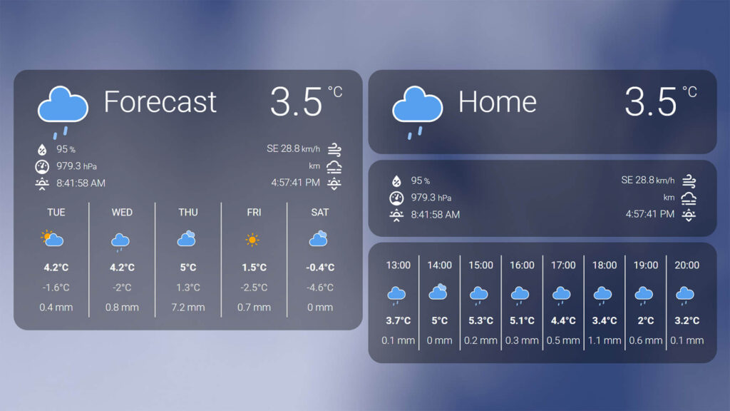 Custom Animated Weather Card for Home Assistant