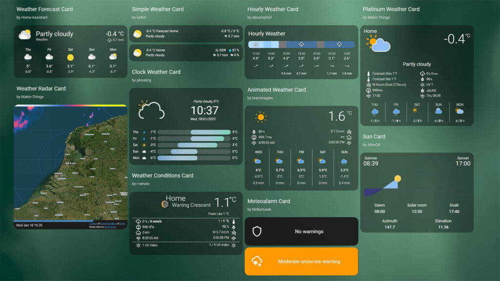 Weather Cards Home Assistant