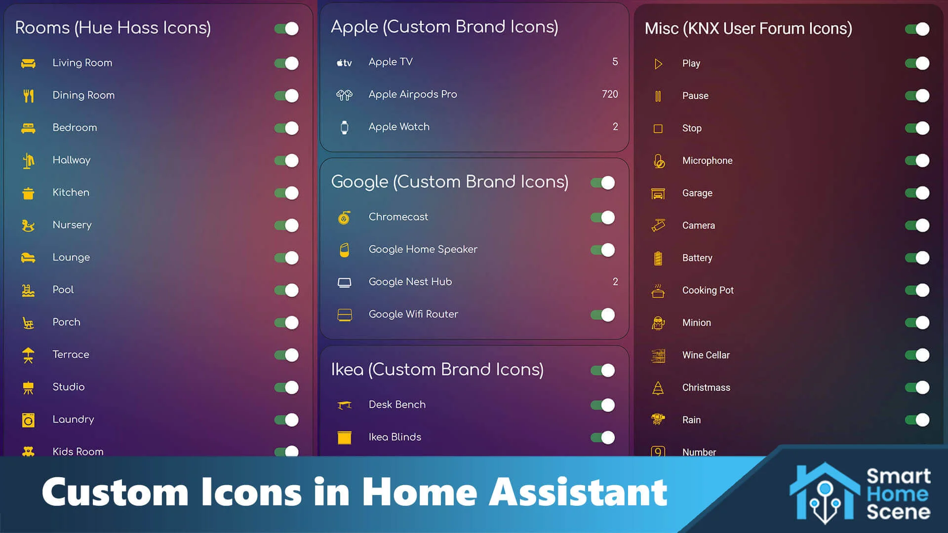 Home Assistant Icons: Custom Icon Packs HACS