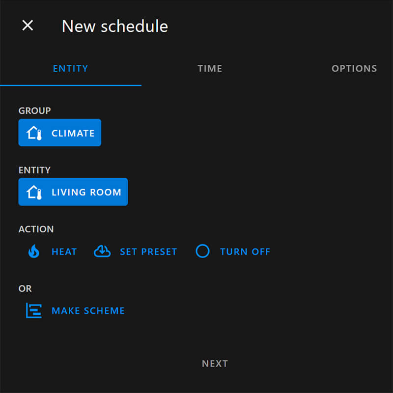 Scheduler Card in Home Assistant: Adding a Thermostat Entity