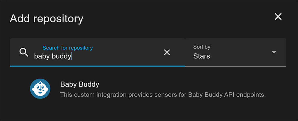Baby Buddy Home Assistant HACS Integration