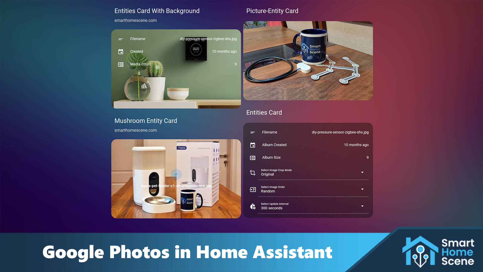 Google Photos Home Assistant SmartHomeScene Tutorial and How-To