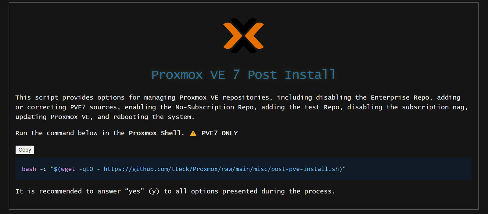 Proxmox Home Assistant Post Install Clean up and optimization