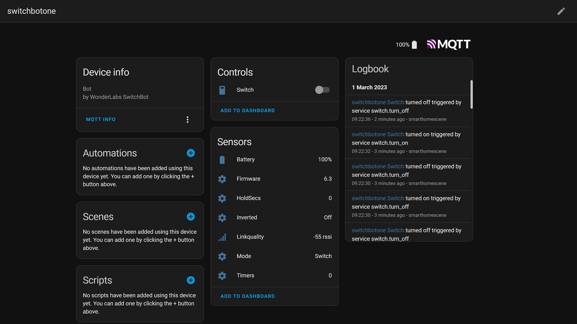 SwitchBot MQTT BLE ESP32 Visual Studio Code Step 7