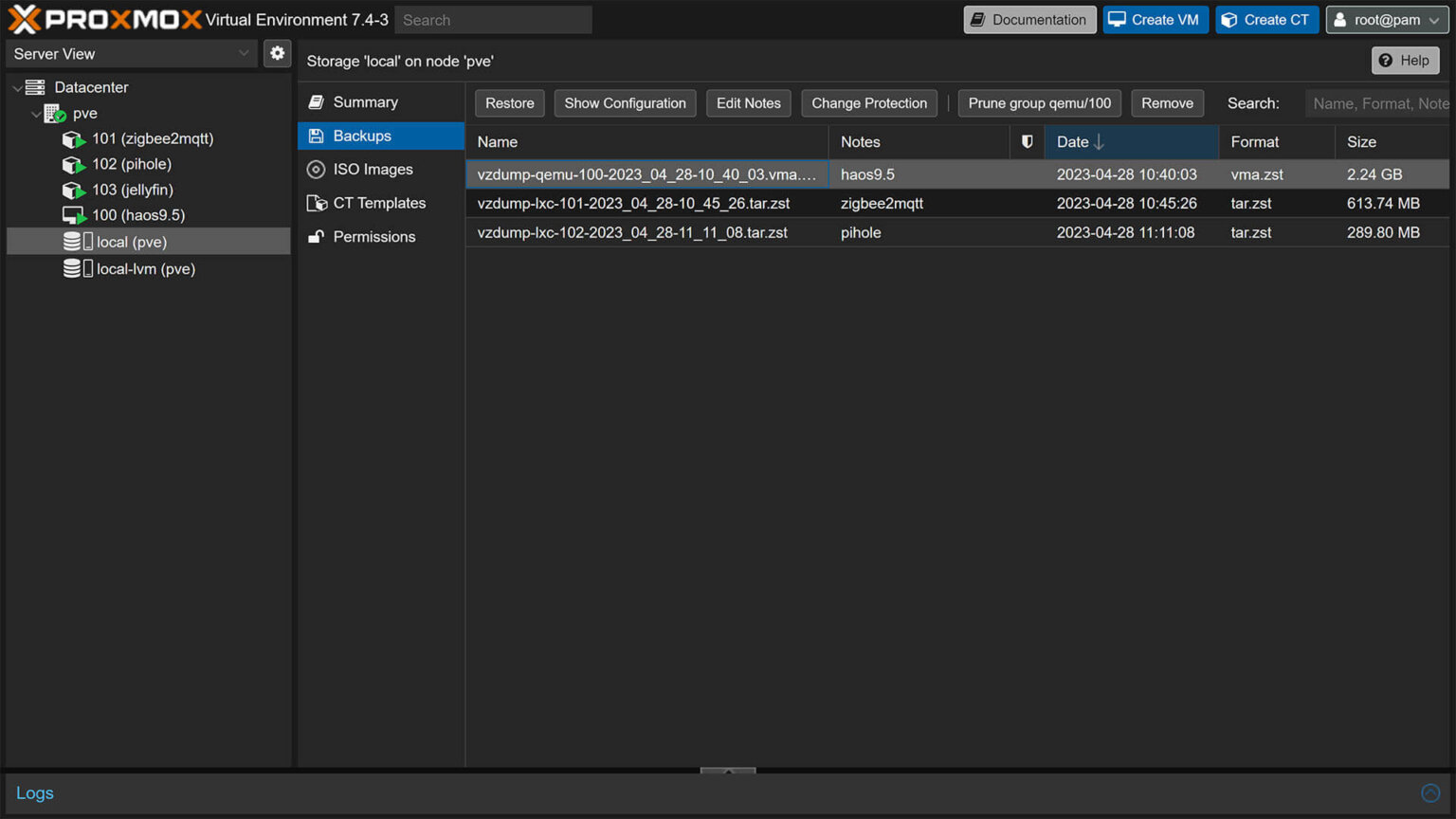 Home Assistant Backups and Snapshots in Proxmox SmartHomeScene