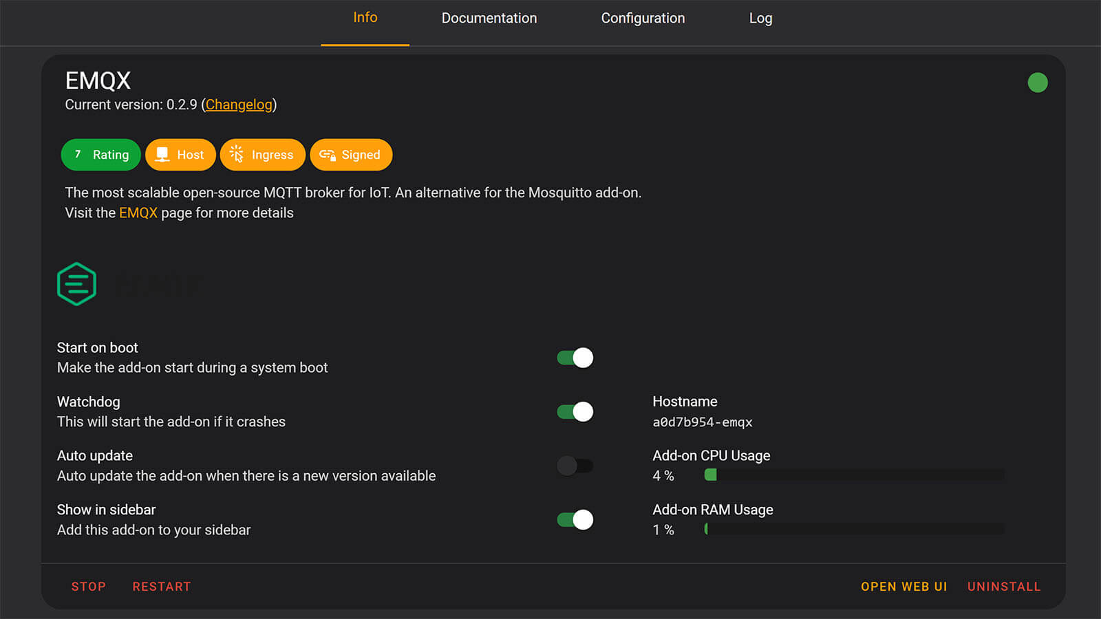 EMQX MQTT Home Assistant Installation Step 3