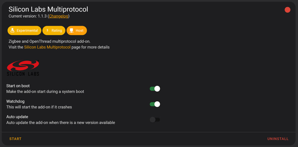 Thread Support Sonoff ZBDongle-E Silicon Labs Multiprotocol Installation