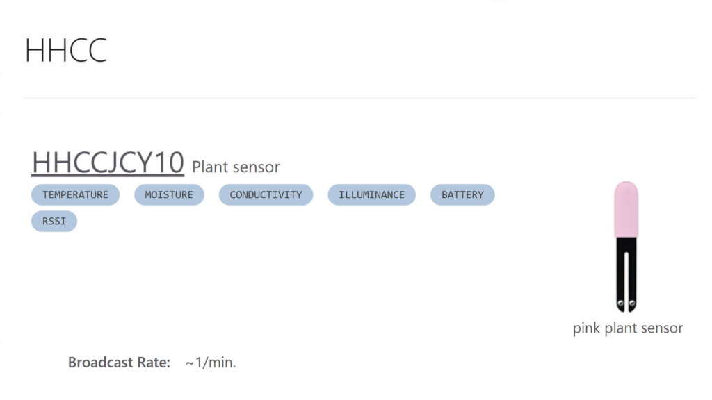 Xiaomi MiFlora Plant Sensor HHCCJCY10 Passive BLE Monitor