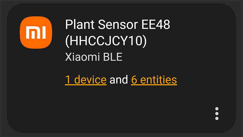 Xiaomi MiFlora Plant Sensor HHCCJCY10 Xiaomi BLE Integration