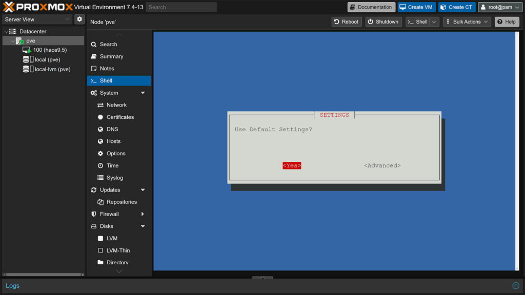 Installing MariaDB LXC Container on Proxmox with a Script: Choose Settings