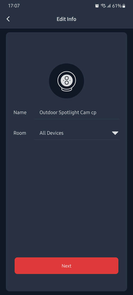 SwitchBot Outdoor Spotlight Camera Add to a Room
