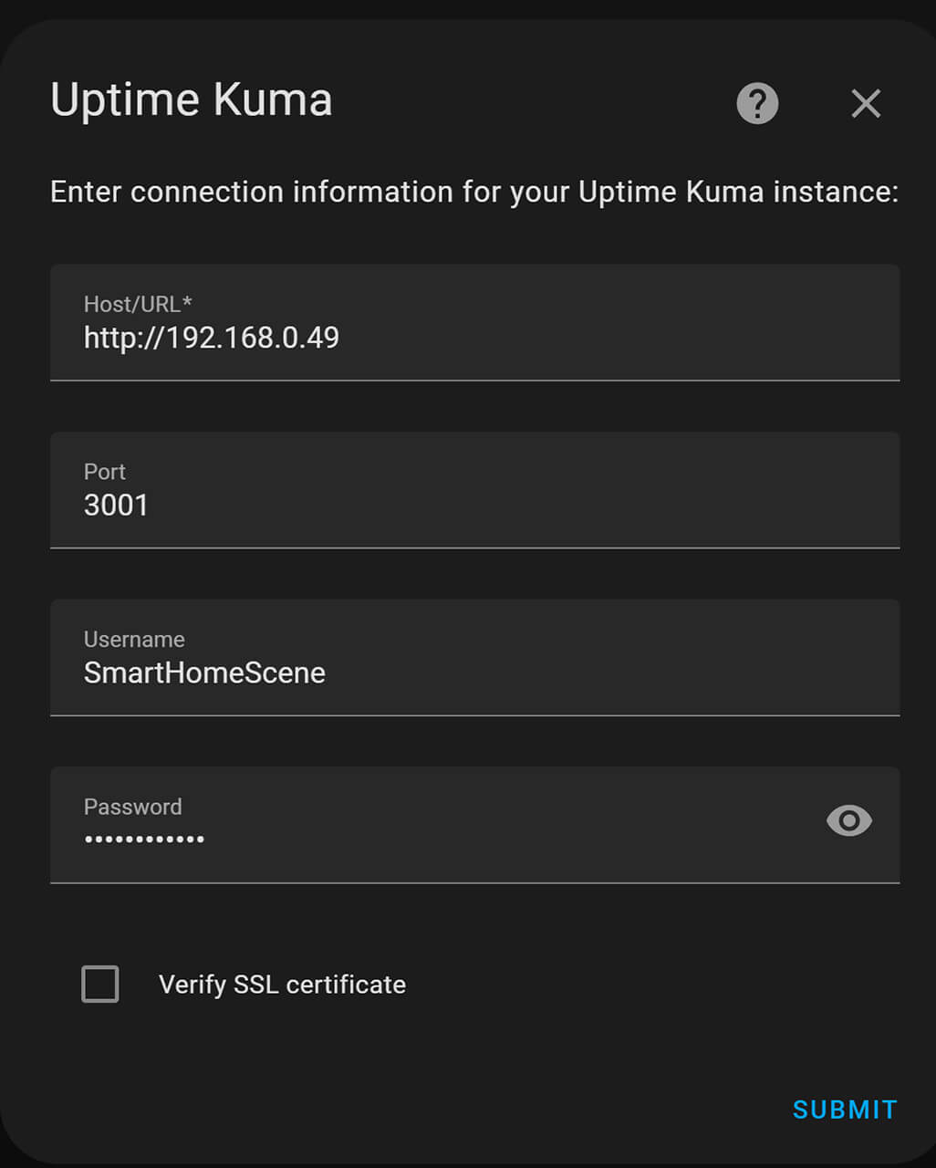 Uptime Kuma Add-on in Home Assistant Custom Integration
