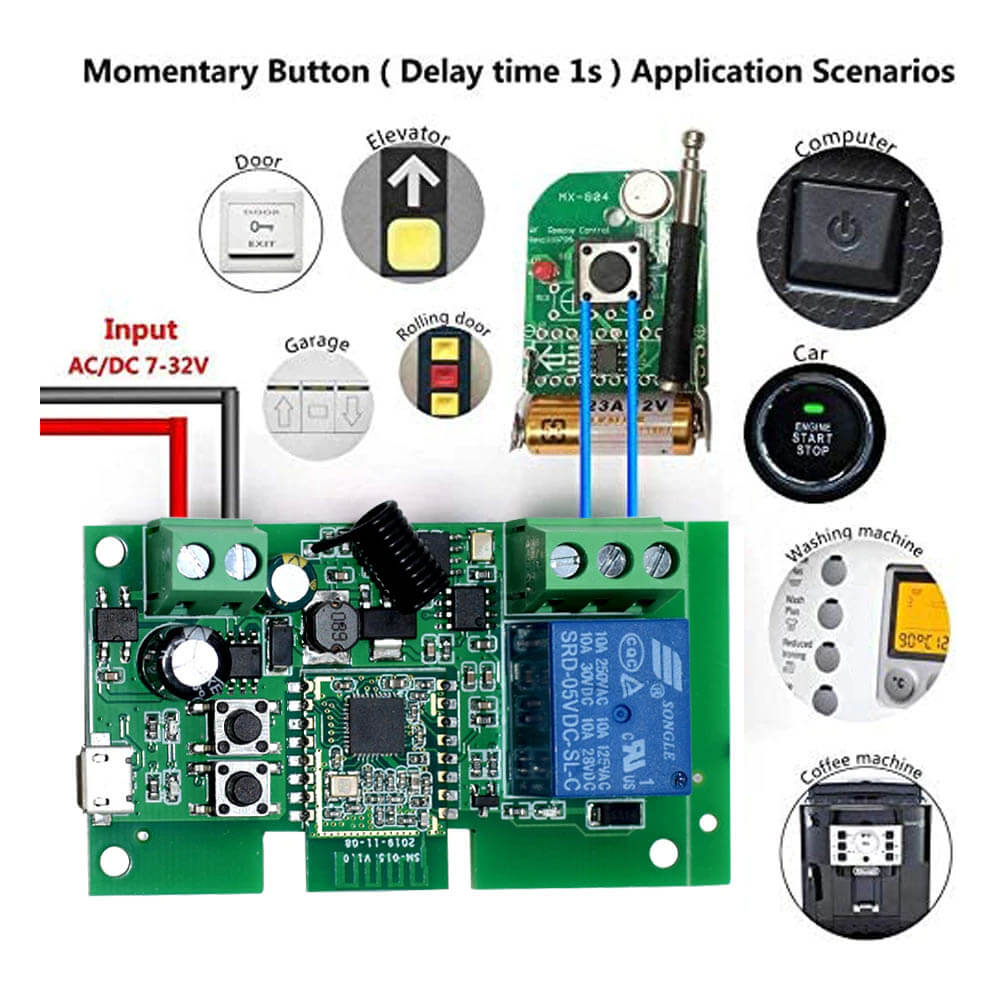 Zigbee Dry Contact Relay ZG-001 Wiring