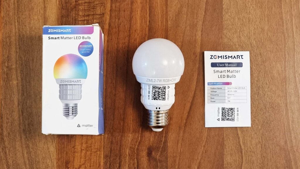 Zemismart Matter Smart Bulb ZML2 Package