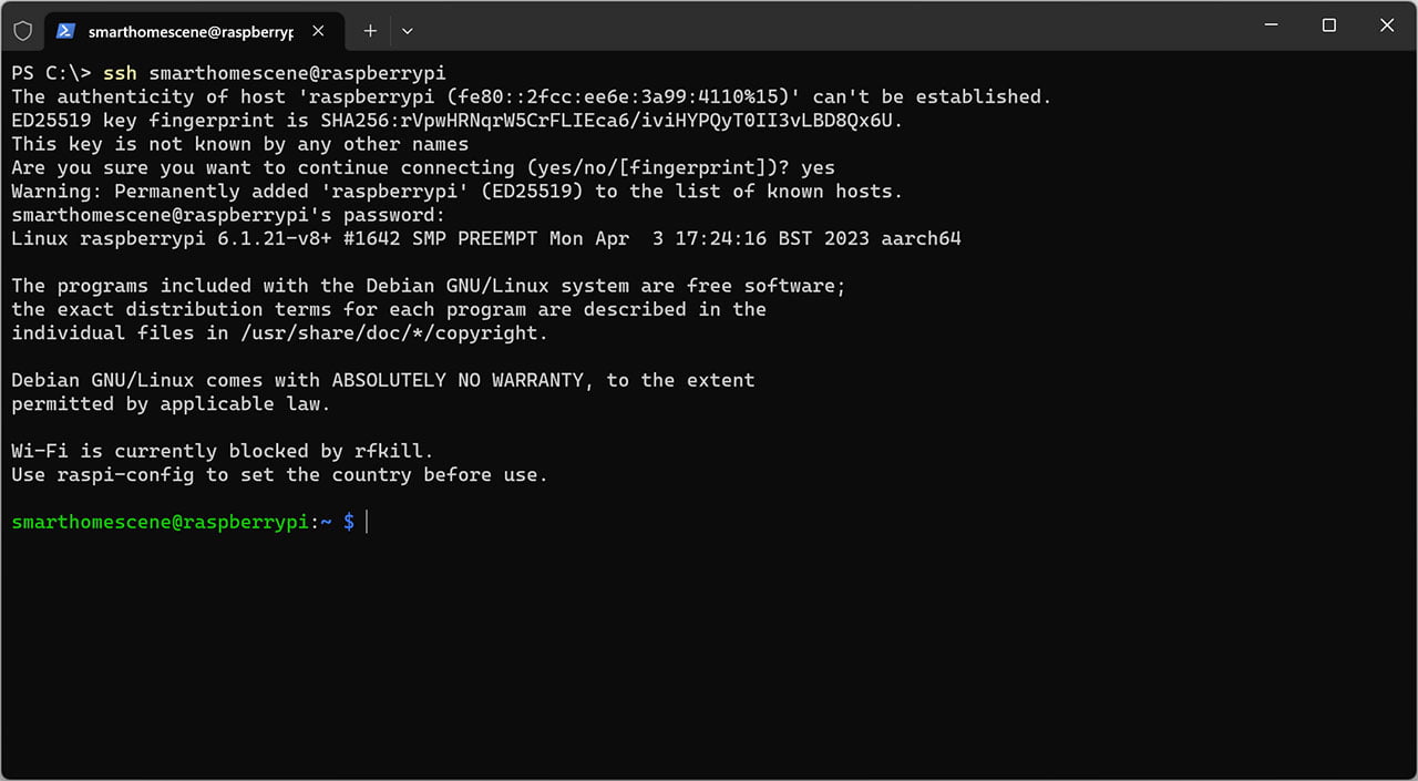 Pimox Raspberry Pi Installation: SSH Success