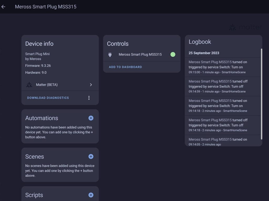 Meross Matter Smart Plug MSS315 Review - Test