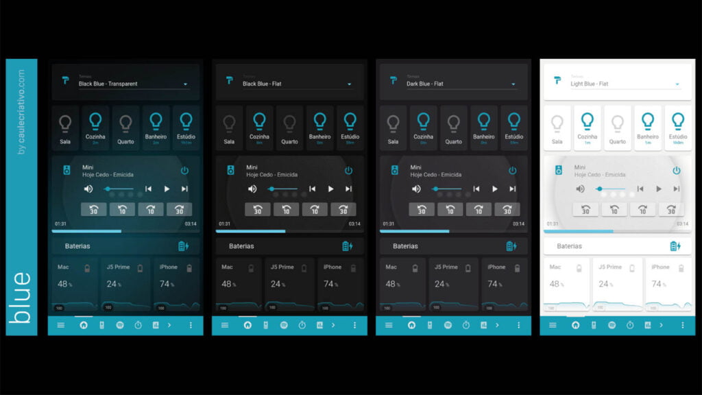 Best Home Assistant Dashboard Themes in 2023 - Caule Theme Pack Blue