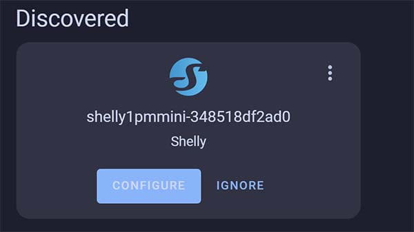 Shelly Plus 1PM Mini Review: Home Assistant Auto-discovered