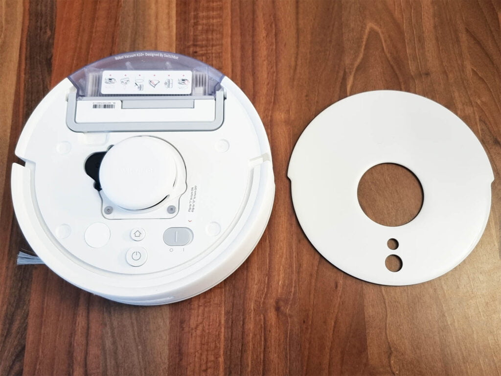 SwitchBot K10+ Robot Vacuum Cleaner Review: Top Lid Removed