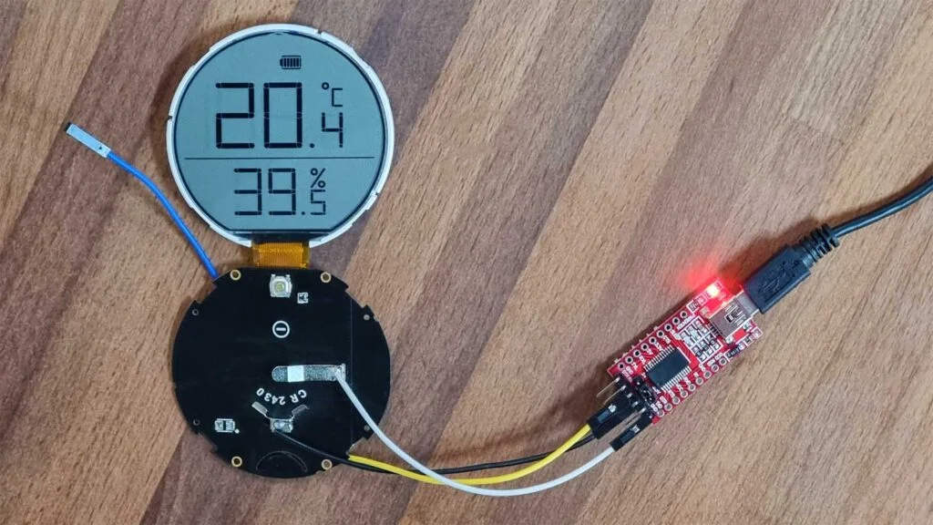 Converting Xiaomi LYWSD03MMC Temperature sensor from Bluetooth to