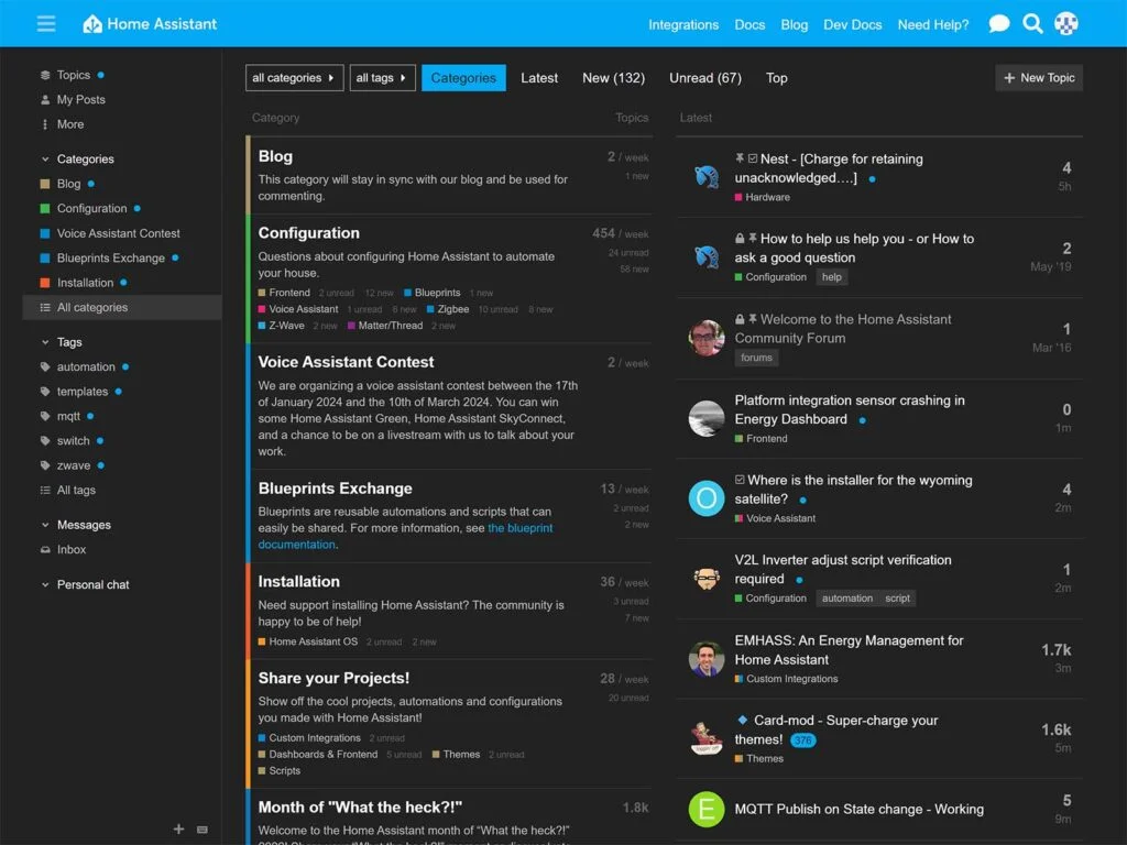 Home Assistant Community Forums Screenshot