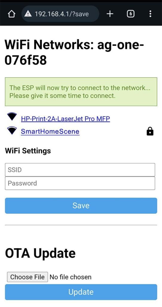 AirGradient ONE Review and ESPHome Integration in Home Assistant: Connecting to Wi-Fi