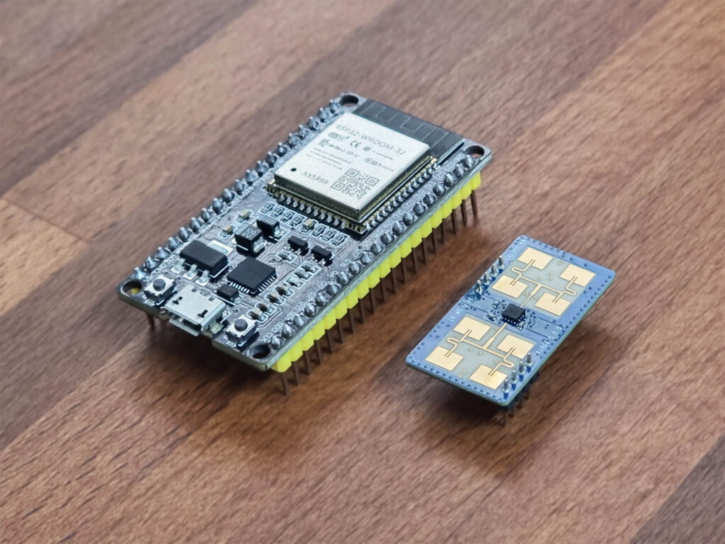 DIY Presence Sensor with ESP32 and Hi-Link LD1125H Next to ESP Board