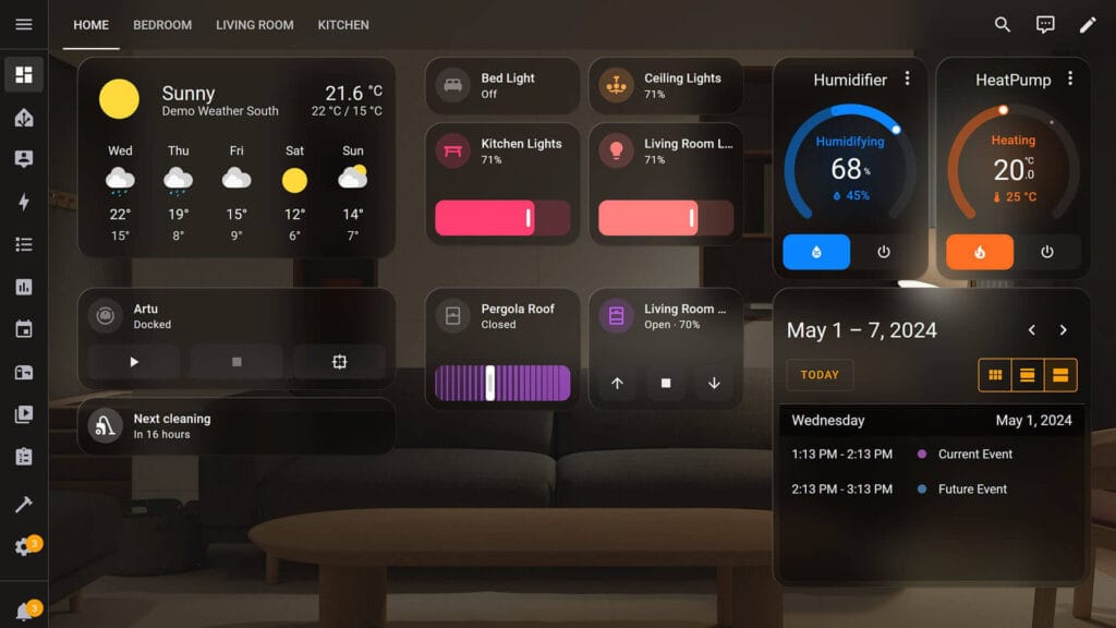 Best Home Assistant Themes 2025: visionOS Dark