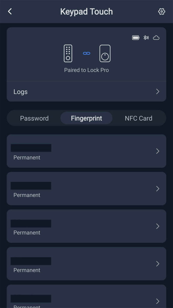 SwitchBot Lock Pro adding fingerprints to Keypad