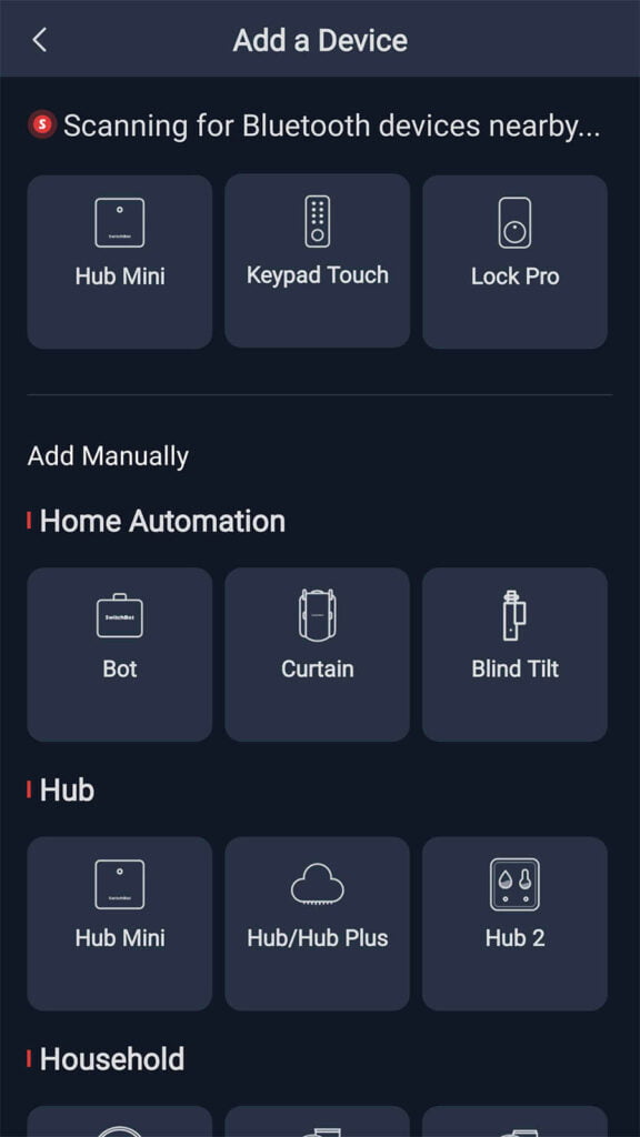 Pairing SwitchBot Lock Pro and Keypad to App