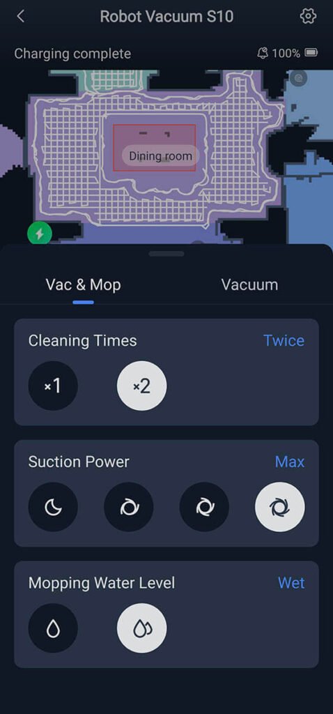 SwitchBot S10 Robot Vacuum App Setup: Vac and Mop Settings