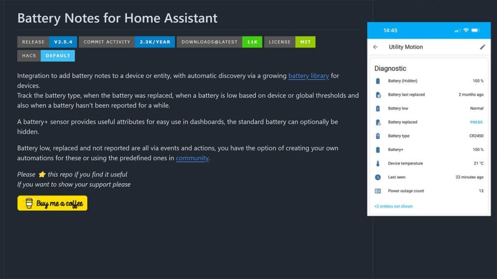 Best HACS Integrations For Home Assistant: Battery Notes