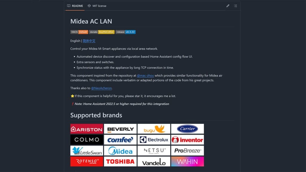 Best HACS Integrations For Home Assistant: Midea AC LAN