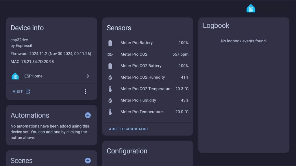 SwitchBot Meter Pro and Meter Pro (CO2) Added to Home Assistant via ESPHome