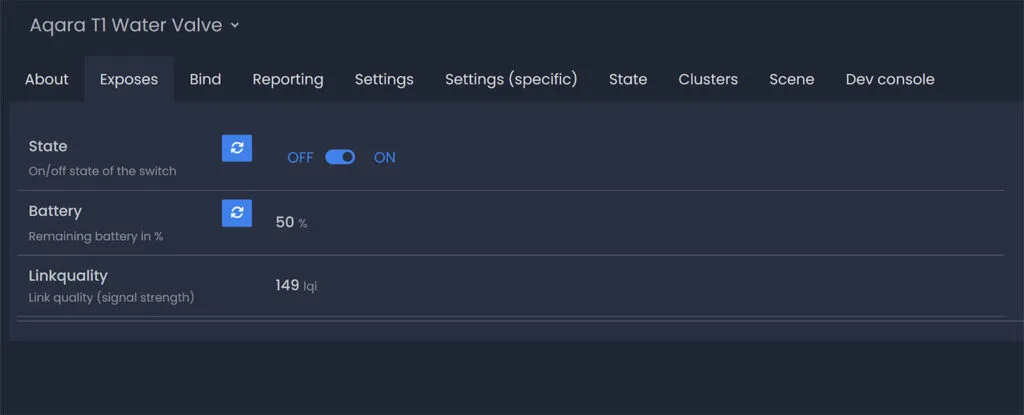 Aqara Valve Controller T1 SmartHomeScene Review: Zigbee2MQTT Entities Exposed
