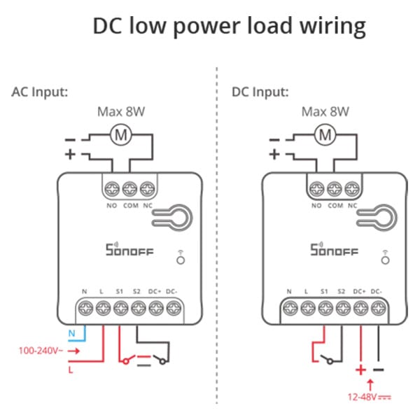 Sonoff Matter Dry Contact Smart Switch MINI-D Review: DC Low Power Wiring