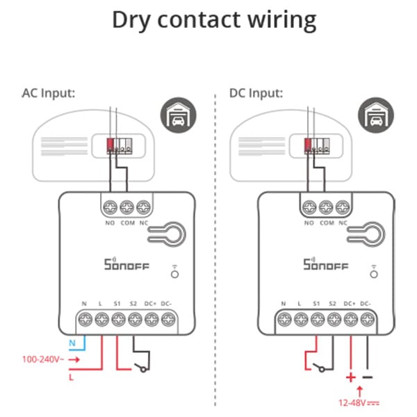 Sonoff Matter Dry Contact Smart Switch MINI-D Review: Dry Wiring