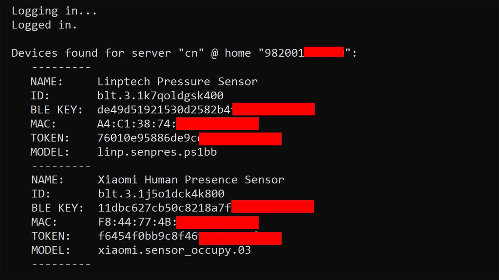 Xiaomi Linptech PS1BB Pressure Sensor - Obtaining the BLE KEY 