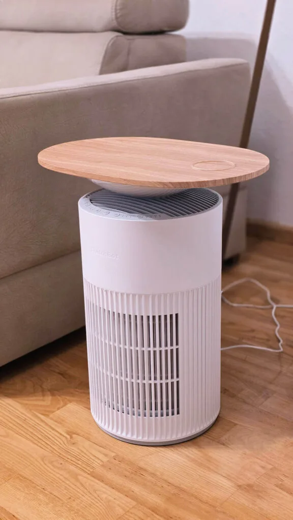SwitchBot Air Purifier Table Installed in Home SmartHomeScene