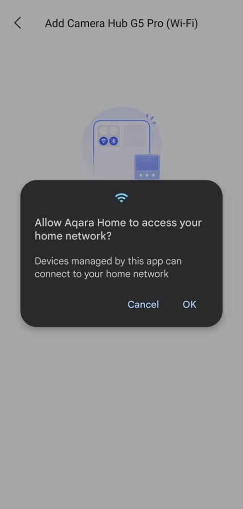 Aqara G5 Pro Camera added to Aqara app step 2