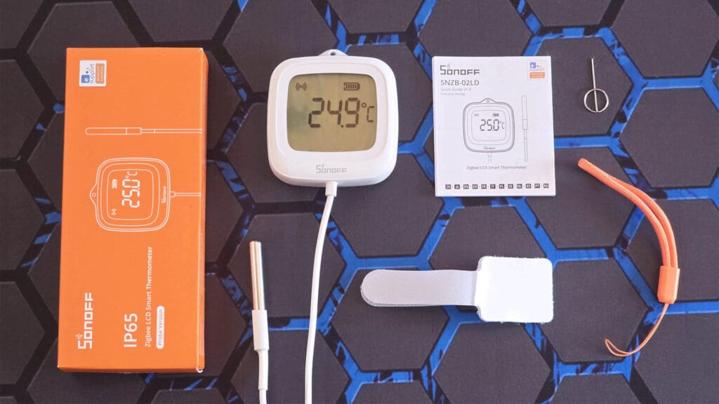 Sonoff SNZB-02LD Zigbee Probe Temperature Sensor SmartHomeScene Review: Package Contents