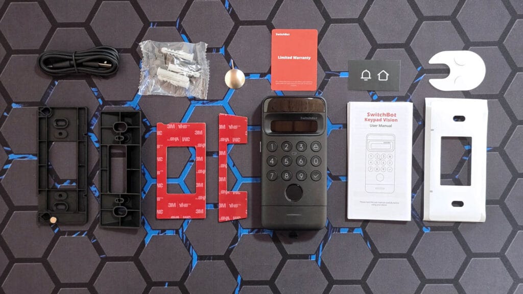 SwitchBot Keypad Vision SmartHomeScene Review: Package contents