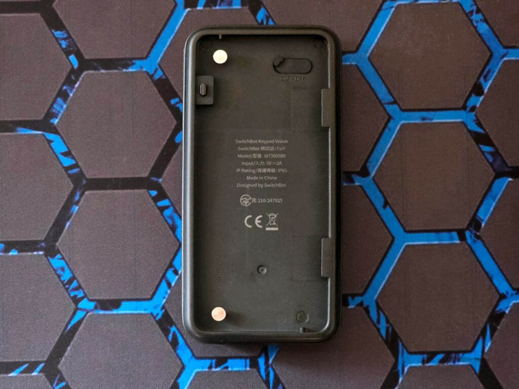 SwitchBot Keypad Vision SmartHomeScene Review: Device Rear