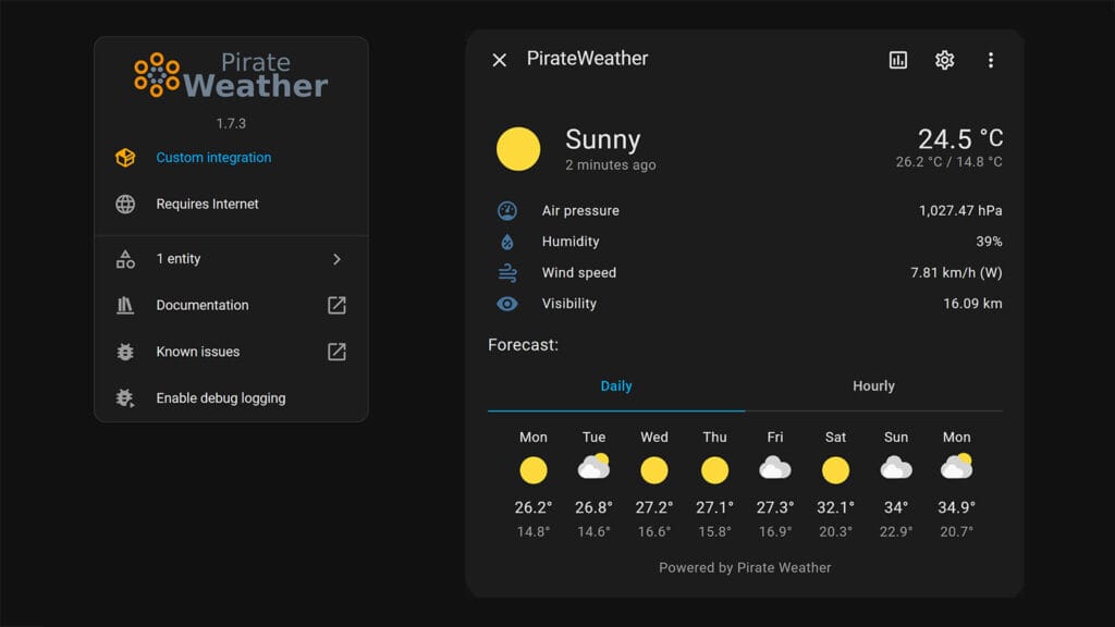 Best HACS Integrations for Data Lovers: PirateWeather