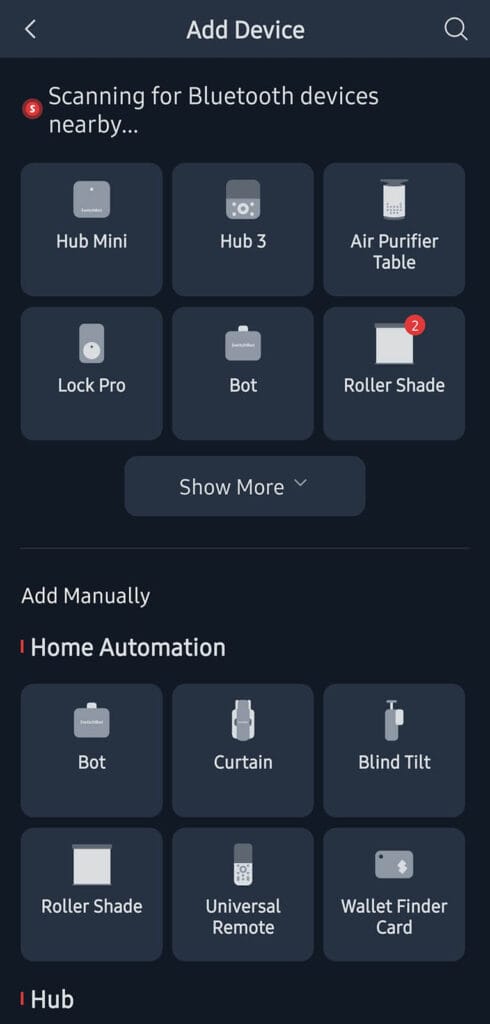 SwitchBot Hub 3 Matter Setup and Review SmartHomeScene: Adding to App Step1