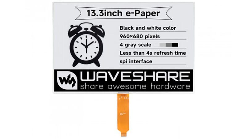 Waveshare 13.3 E-Paper K 25725 ESPHome Compatibility SmartHomeScene